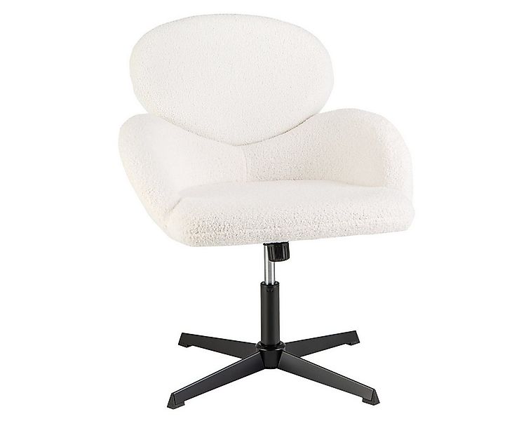 COSTWAY Ohrensessel, Drehstuhl höhenverstellbar mit Wippfunktion,weiß günstig online kaufen