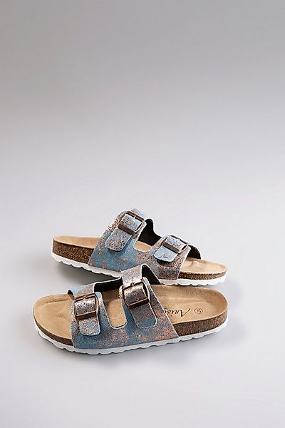 Aniston SHOES Pantolette, Sommerschuh, Strandschuh, Urlaubschuh, Metallic - günstig online kaufen
