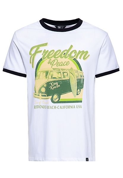 KingKerosin Print-Shirt Freedom and Peace (1-tlg) günstig online kaufen