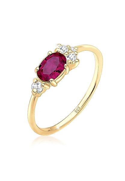 Elli Premium Verlobungsring Zirkonia Synthetischer Rubin günstig online kaufen