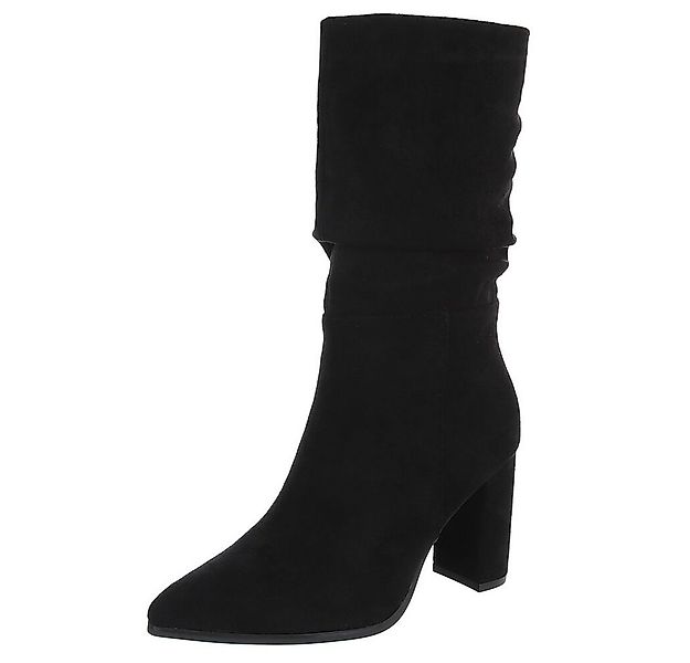 Ital-Design Elegante Damen Boots mit Blockabsatz für Freizeit und Events Hi günstig online kaufen