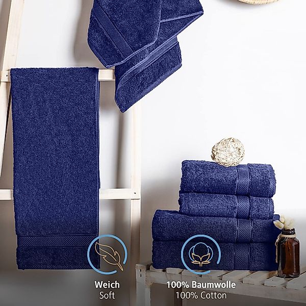 Komfortec Handtuch Set 100% Baumwolle, 2 günstig online kaufen