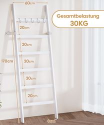 Yorbay Handtuchleiter Handtuchhalter Bambus, 6 Ebenen, günstig online kaufen