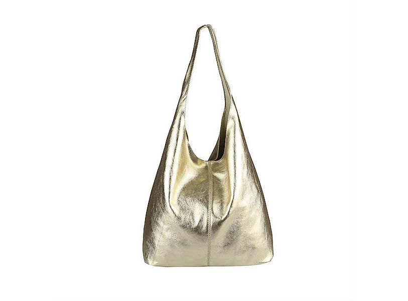 ITALYSHOP24 Shopper Made in Italy Damen Leder Tasche Schultertasche Metalli günstig online kaufen