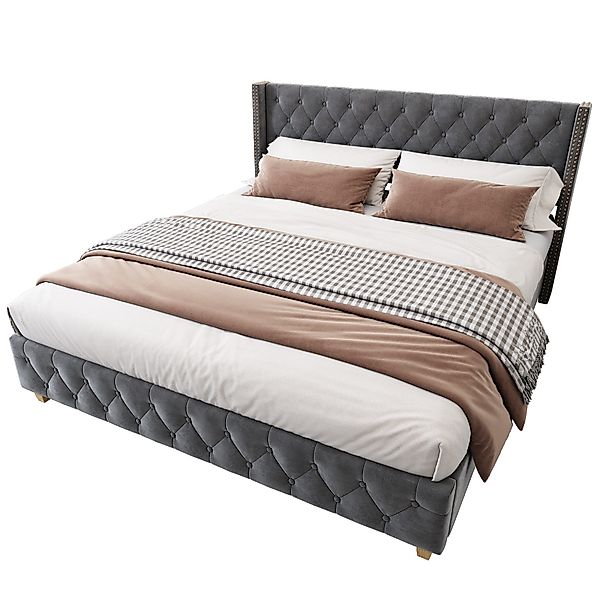 Flieks Polsterbett, Massivholz Doppelbett 180x200cm mit günstig online kaufen
