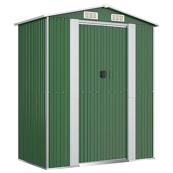 vidaXL Geräteschuppen Grün 192x108x223 cm Verzinkter Stahl 1399276 günstig online kaufen