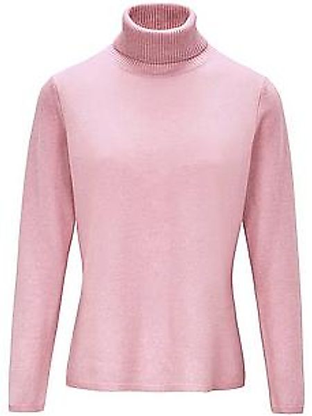 Rollkragen-Pullover aus Schurwolle und Kaschmir Peter Hahn rosé günstig online kaufen