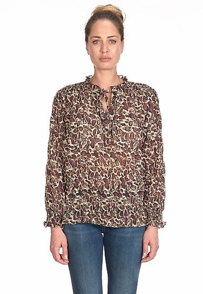 Le Temps Des Cerises Klassische Bluse "JANEK", mit stylischem Animal-Print günstig online kaufen