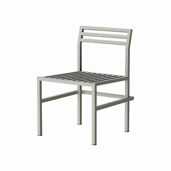 Stuhl 19 Outdoors metall grau / Aluminium - NINE - Grau günstig online kaufen