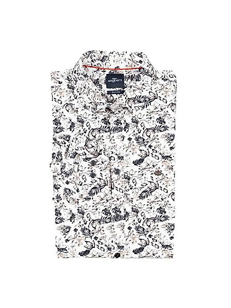 Engbers Langarmhemd Herren Jersey-Hemd slim fit, Braunbeige günstig online kaufen