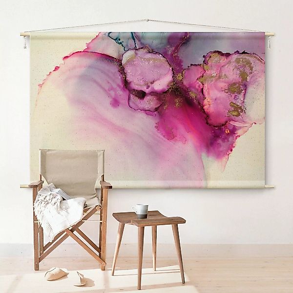 Wandteppich Farbkomposition in Pink günstig online kaufen
