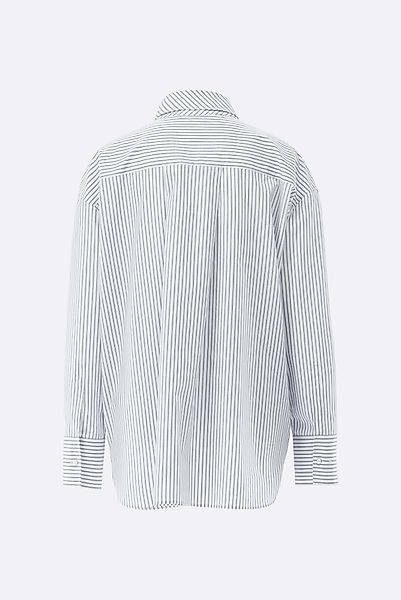 Bluse locker geschnitten mit hohem Stehkragen günstig online kaufen