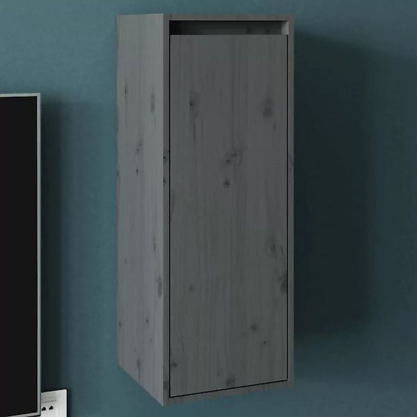 Vidaxl Wandschrank Grau 30x30x80 Cm Massivholz Kiefer günstig online kaufen