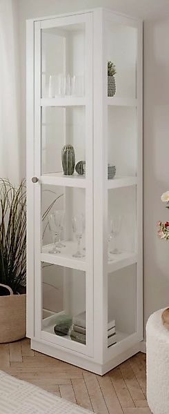 Furn.Design Glasvitrine Blanverd (Vitrine in weiß, 56 x 195 cm oder 100 x 1 günstig online kaufen