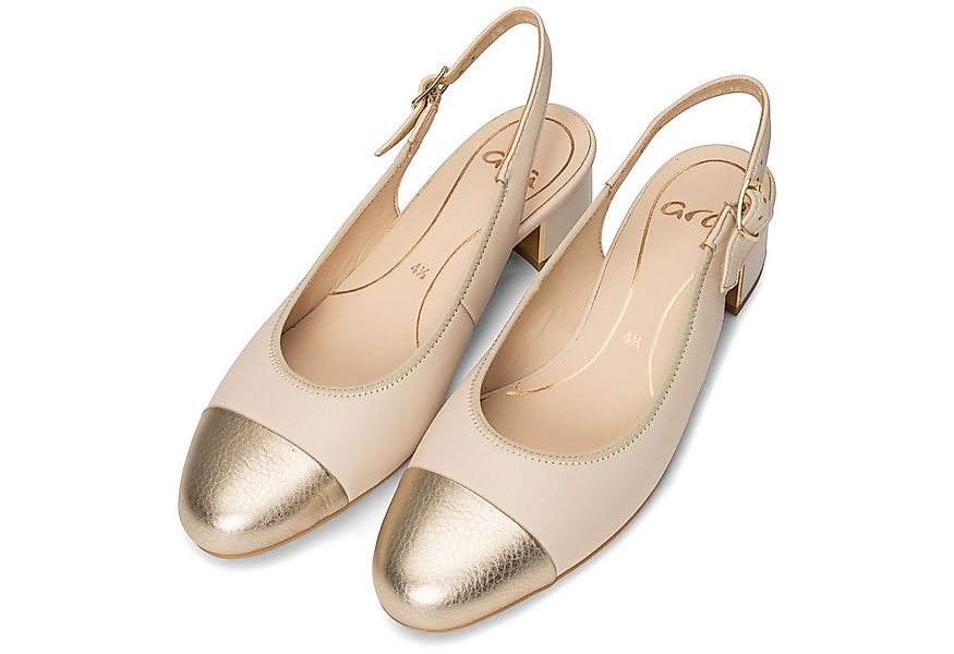 Ara NIZZA Slingpumps, Blockabsatz, Festtagsschuh, Abendschuh, Kontrastbesat günstig online kaufen