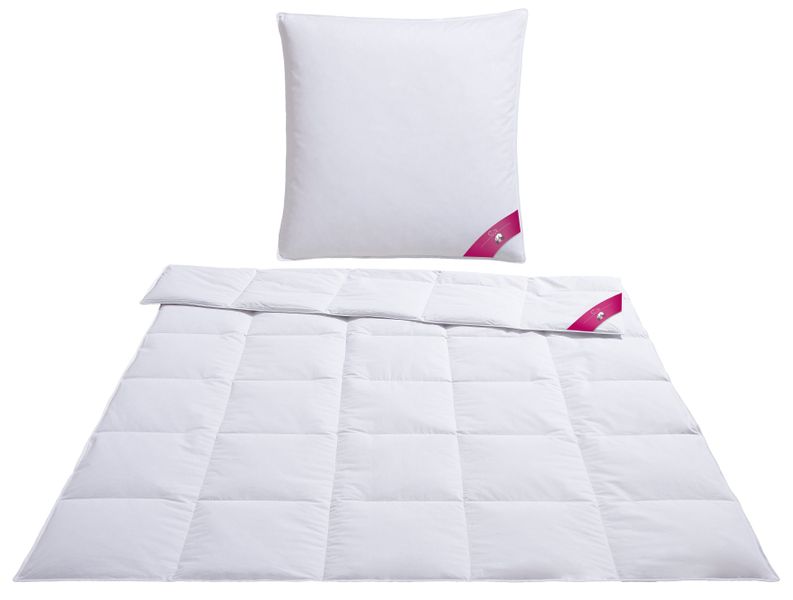 RIBECO Daunenbettdecke + Kopfkissen "Johanna" Wohlfühlkomfort mit den Vorzü günstig online kaufen