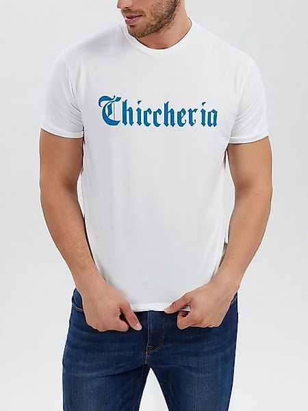 Chiccheria Brand T-Shirt Logo Fraktur Designed in Los Angeles, weiß günstig online kaufen