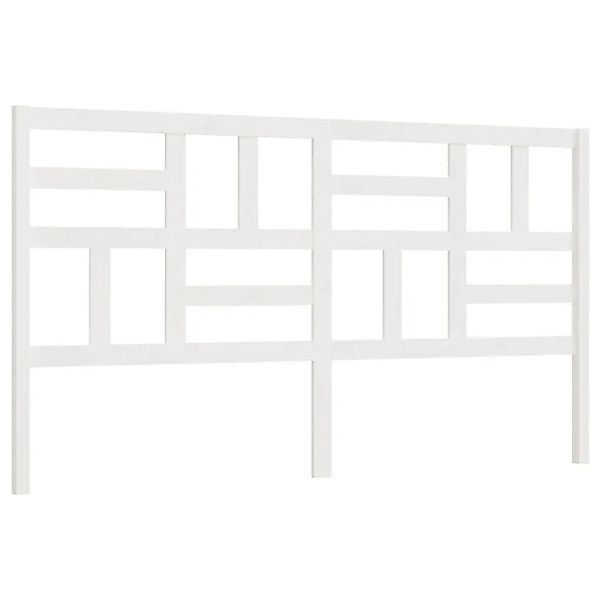 vidaXL Bett-Kopfteil Weiß 186x4x104 cm Massivholz Kiefer 818206 günstig online kaufen
