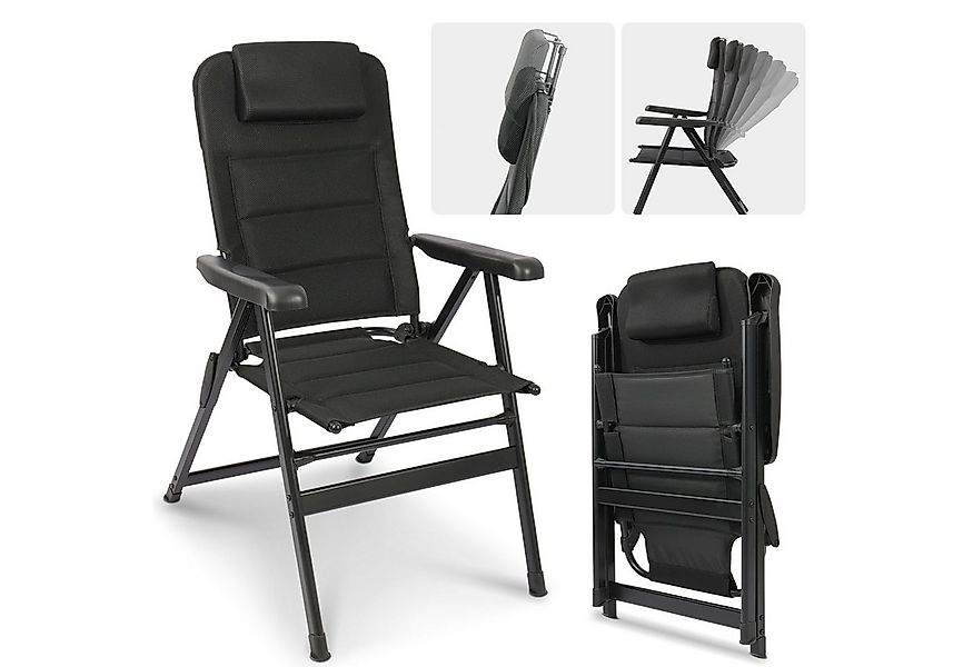 HOMECALL Klappstuhl Hochlehner Campingstuhl Gartenstuhl Gepolstert Faltstuh günstig online kaufen