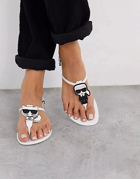 Karl Lagerfeld – Iconic – Weiße Jelly-Sandalen günstig online kaufen