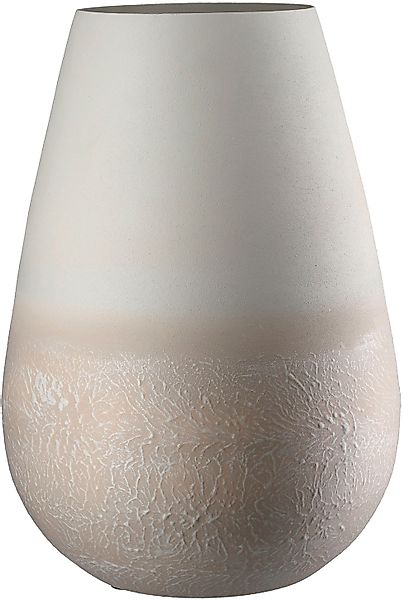 GILDE Tischvase "Vase rund Echo beige" günstig online kaufen