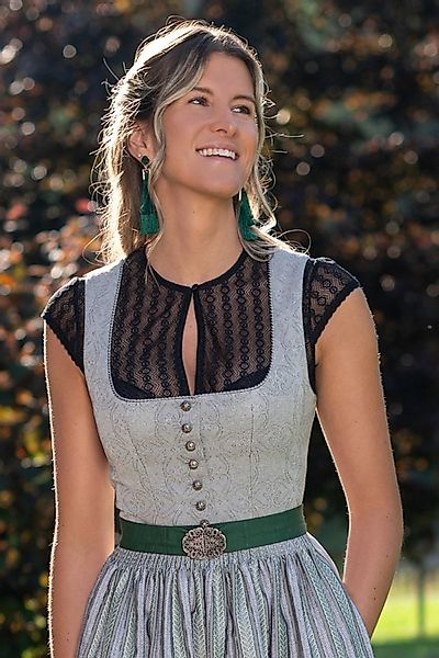 Hammerschmid Dirndl Midi Dirndl 2tlg. - PILLERSEE - hellgrau/tanne günstig online kaufen