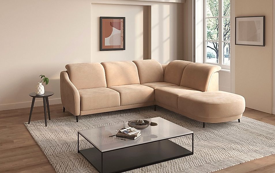 sit&more Ecksofa »Blues L-Form«, wahlweise mit Klapptisch und USB günstig online kaufen