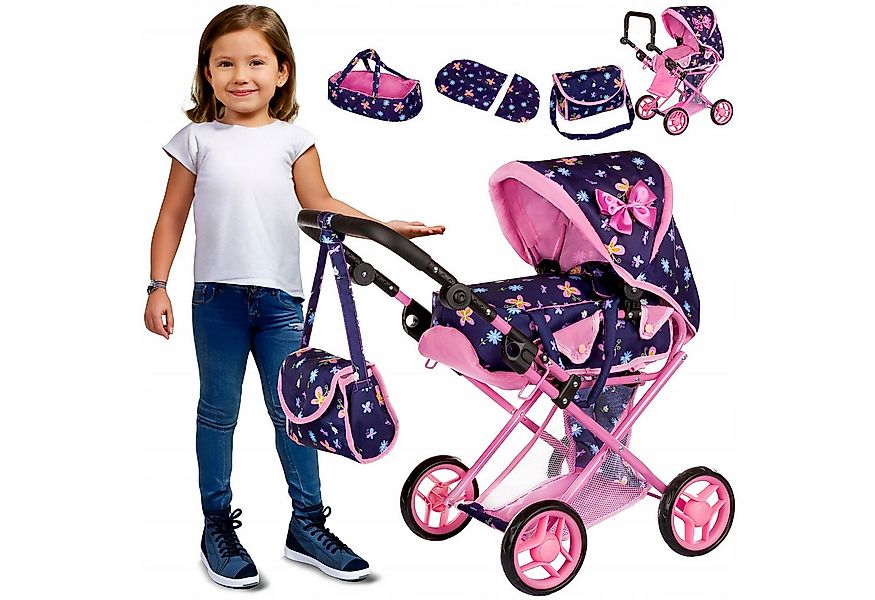 kinderplay Puppenwagen Puppenwagen 3in1 – verstellbar – Spielset ab 3 Jahre günstig online kaufen