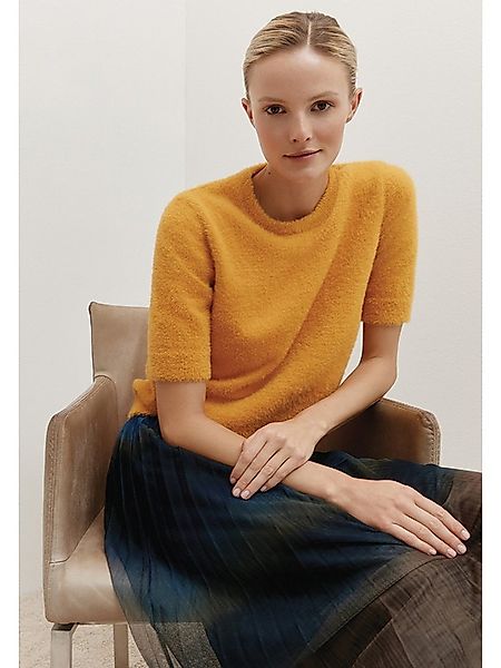 MORE&MORE Rundhalspullover haariger Flauschpullover günstig online kaufen