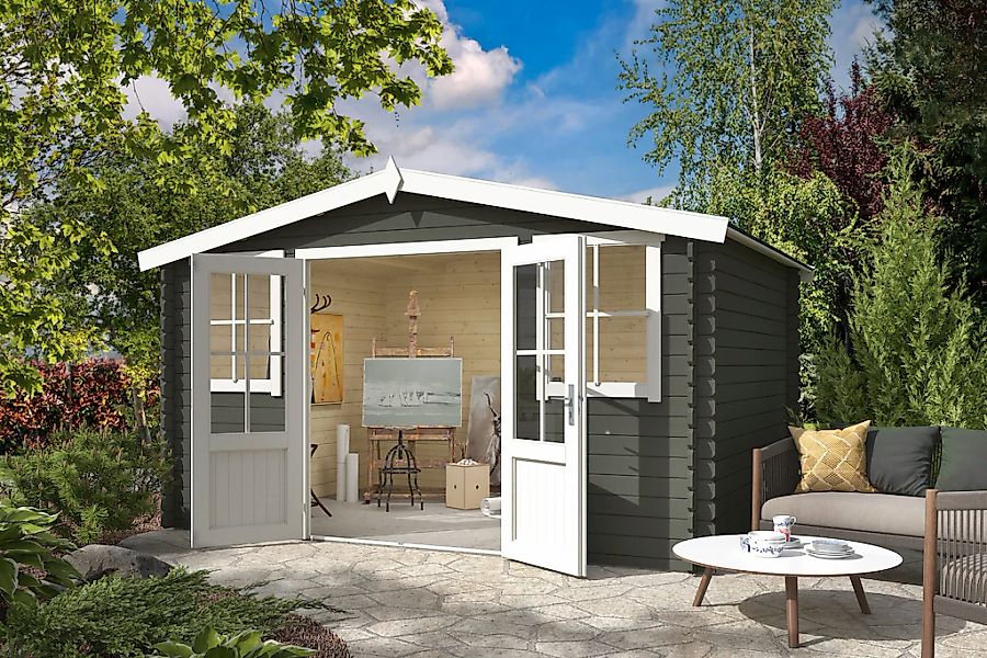 Nordic Holz Gartenhaus "Dallas", (breiter Einstieg und 2 Oberlichter) günstig online kaufen