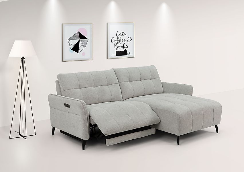 INOSIGN Ecksofa "DENIO 3-Sitzer, L-Form (Breite 209cm), elektr. Relaxfunkti günstig online kaufen