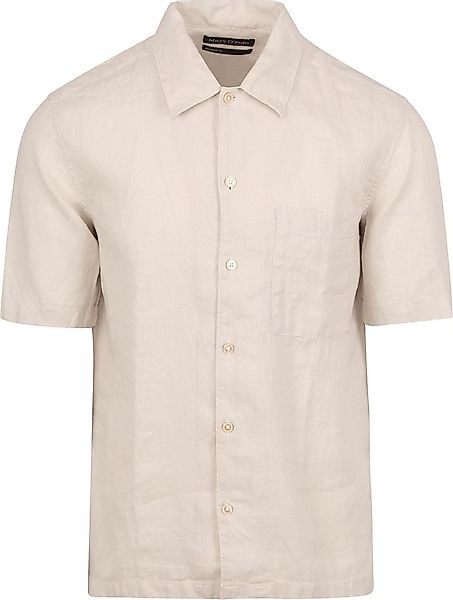 Marc O'Polo Hemd Short Sleeves Leinen Ecru - Größe XL günstig online kaufen