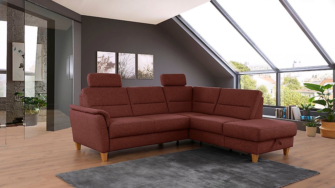 Home affaire Ecksofa Palmera L-Form, Federkern, günstig online kaufen