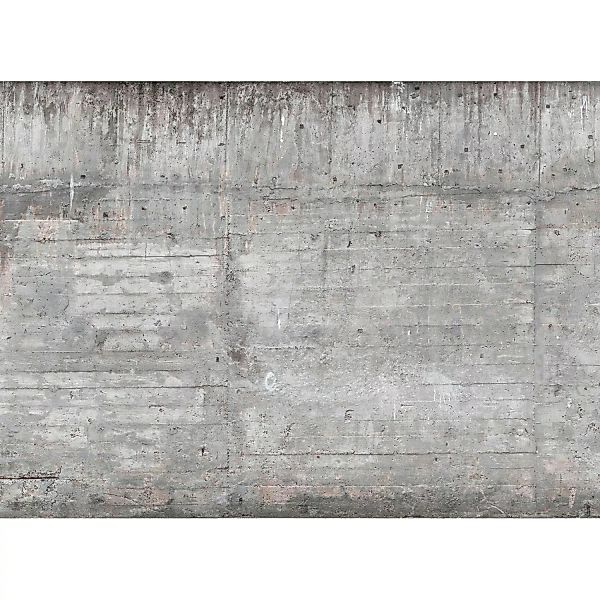 Fototapete Betonwand Industrial Grau Braun 3,50 m x 2,55 m FSC® günstig online kaufen
