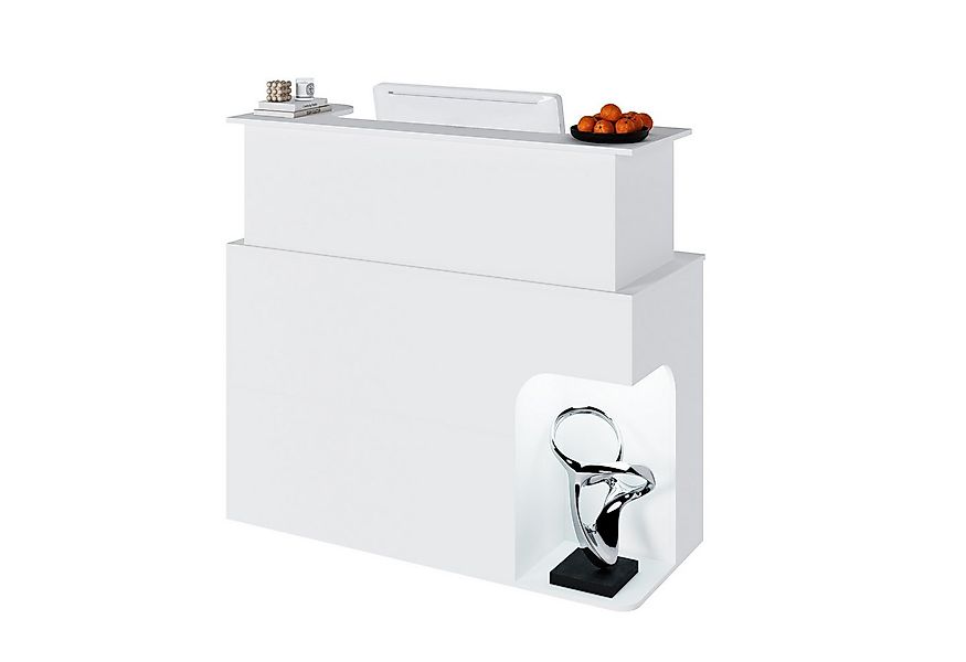 FUFU&GAGA Empfangstheke Empfangstheke mit LED-Beleuchtung, Weiß, MDF, in 3 günstig online kaufen