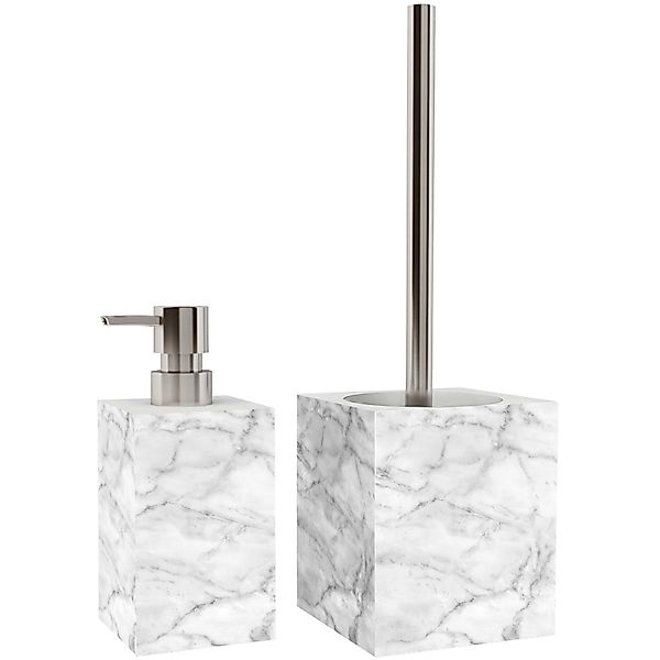 Sanilo Badaccessoire-Set Marmor, WC-Bürste und Seifenspender, 2 tlg., 2-tlg günstig online kaufen