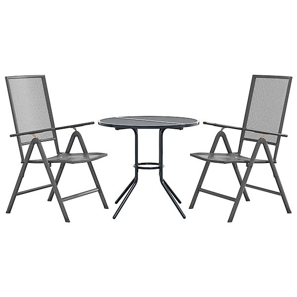vidaXL Gartenstuhl-Set 3-Tlg Verstellbar Pulverbeschichteter Stahl 3283760 günstig online kaufen