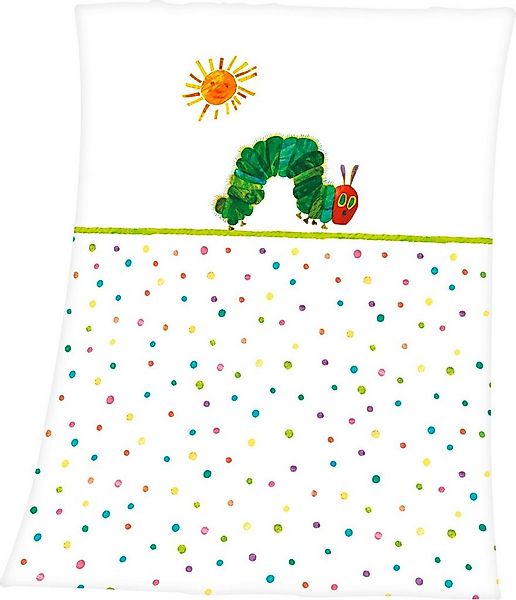 Babydecke Die kleine Raupe Nimmersatt, mit niedlichem Raupen-Motiv, Kuschel günstig online kaufen