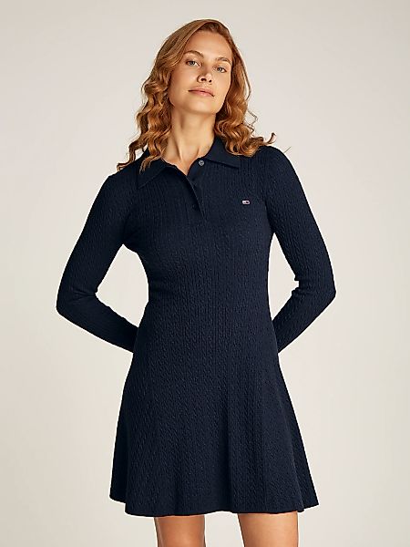 Tommy Jeans Strickkleid "TJW F&F POLO CABLE SWEATER DRESS", mit kleinem Zop günstig online kaufen