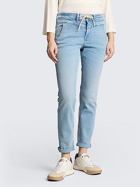 TOM TAILOR Gerade Jeans Jeanshosen TTMAYA TAPERED Stretch Jeans mit Kordelz günstig online kaufen