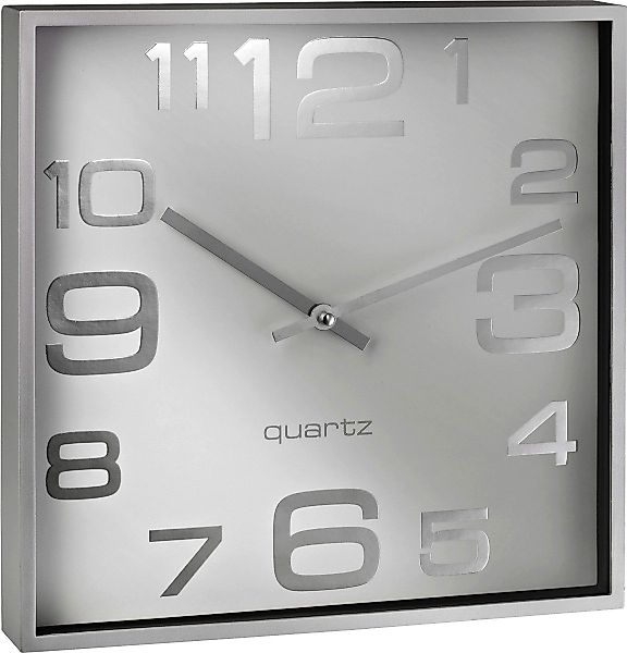 ALCO Uhr Wanduhr quadartisch Kunststoff 28,3x28,3cm günstig online kaufen