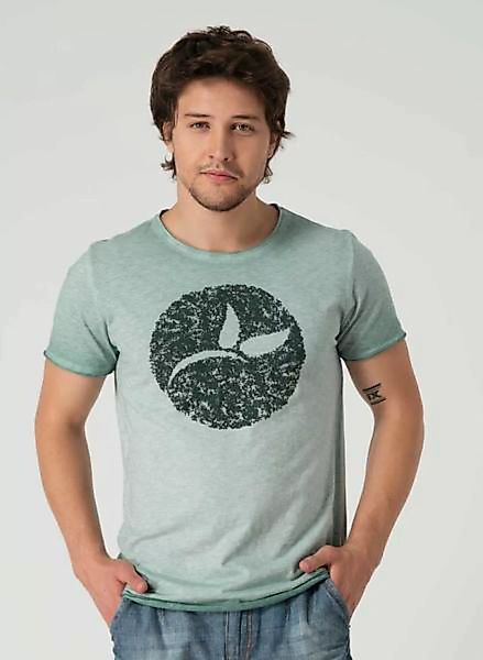 Raw-edge T-shirt Aus Bio Baumwolle Mit Logo Print günstig online kaufen