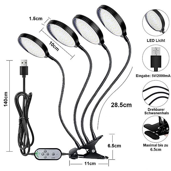 MUPOO Pflanzenlampe Pflanzenlampe USB-Modell Led pflanzenlicht günstig online kaufen