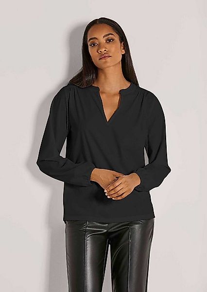MADELEINE Langarmbluse Jerseybluse mit Rundhalsausschnitt Elegante Bluse mi günstig online kaufen