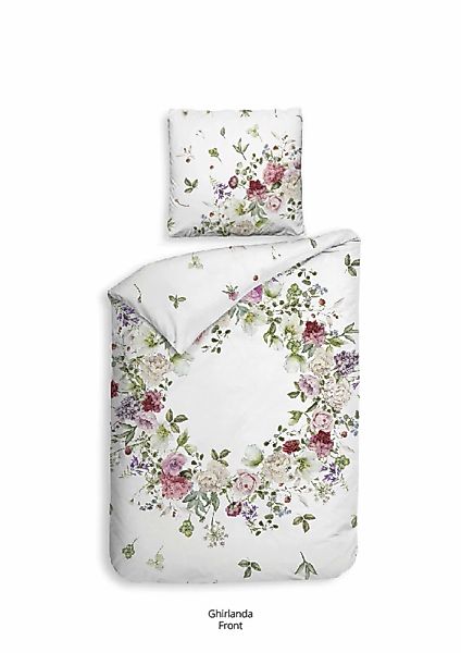 Heckett & Lane Bettwäsche "Ghirlanda" 2 tlg. 100% Baumwolle, hochwertiges M günstig online kaufen