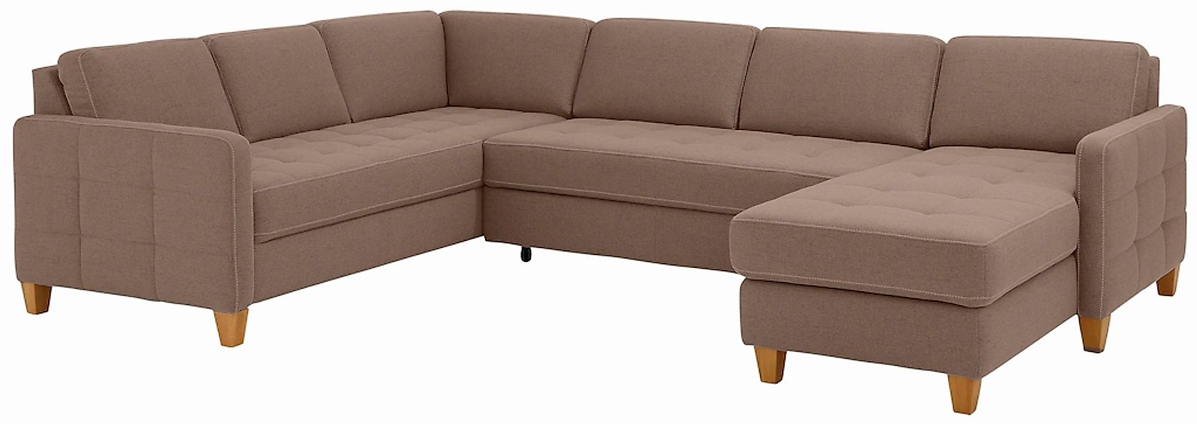 Home affaire Wohnlandschaft "Earl U-Form" wahlweise auch mit Bettfunktion o günstig online kaufen