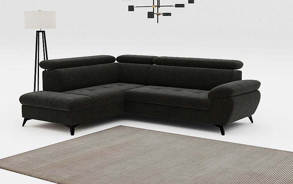 COTTA Ecksofa Hudson L-Form, mit Kopfteilverstellung, wahlweise mit Bettfun günstig online kaufen