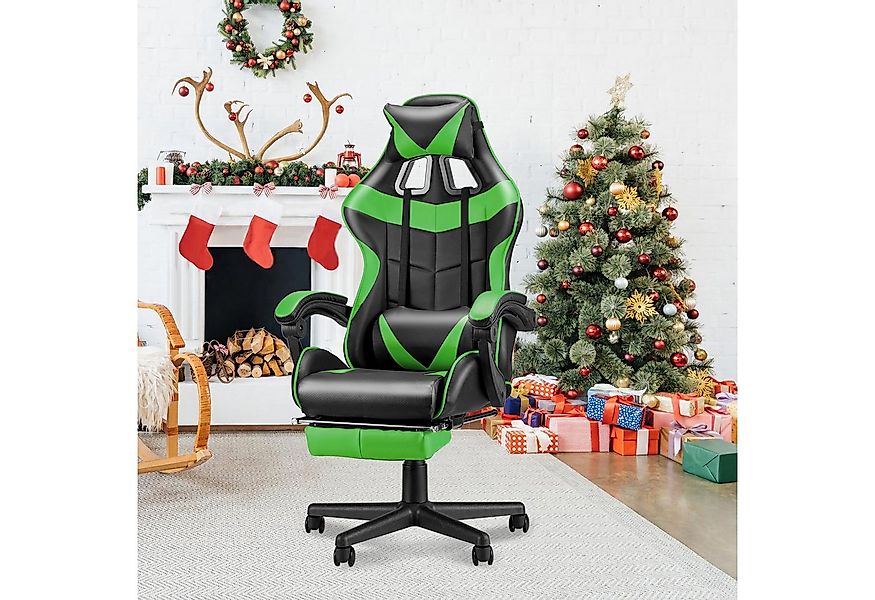 Ferghana Gaming-Stuhl Gaming Sessel mit Fußstütze,Kopfstütze,MassageLendenk günstig online kaufen