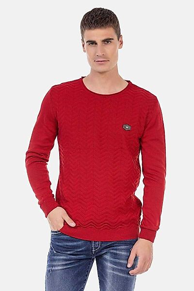 Cipo & Baxx Rundhalspullover Pullover mit günstig online kaufen