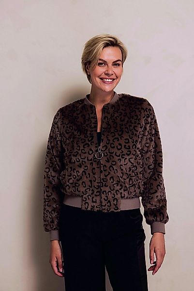 Zhrill Blouson ZHGIULIA mit Leoparden-Muster, kurzer moderner Schnitt günstig online kaufen